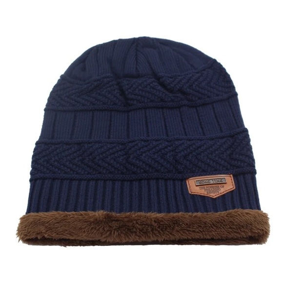 2 pieces winter hats and scarf for women and men color dark blue high quality - Picture 4 of 11